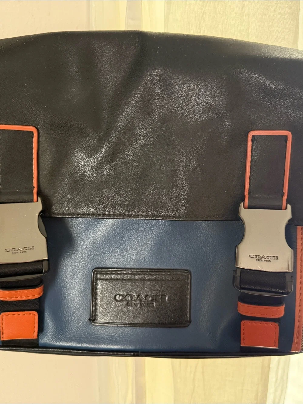 Coach Men's Messenger Bag in Black, Navy & Brown